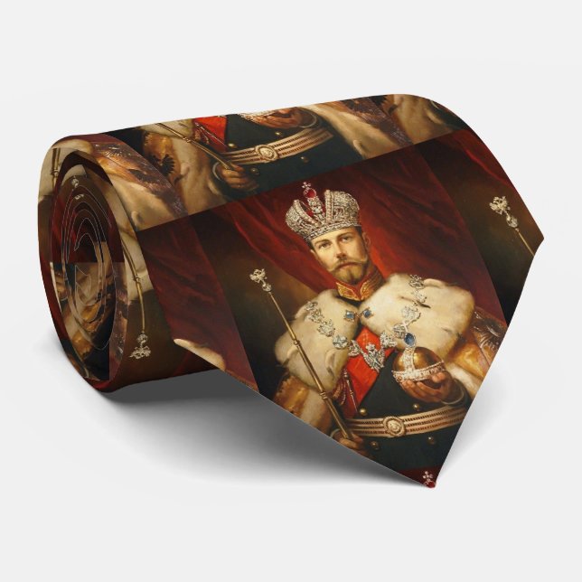 Tzar Nicholas II The Romanov Emperor of Russia Tie (Rolled)