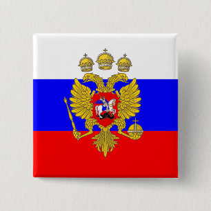 Tzar Of Muscovia, Russia flag 15 Cm Square Badge