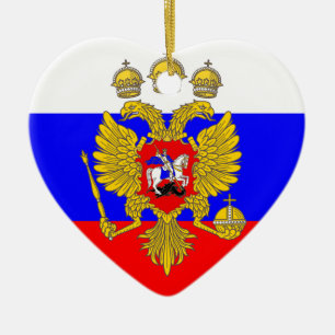 Tzar Of Muscovia, Russia flag Ceramic Tree Decoration
