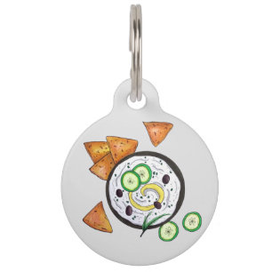 Tzatziki Greek Meze Dip Mediterranean Food Greece Pet Tag