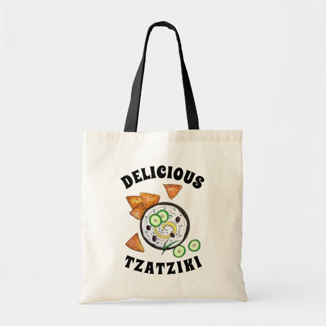 Tzatziki Greek Meze Dip Mediterranean Food Greece Tote Bag (Front)