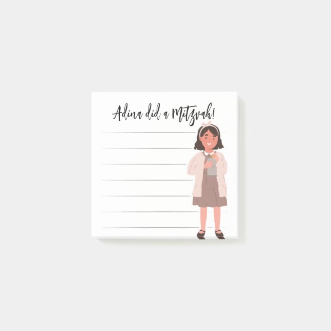 Tzedaka Mitzvah Notes - Girl Giving Tzedaka (Front)