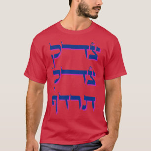 Tzedek Tzedek Tirdof Justice Shall You Pursue Hebr T-Shirt