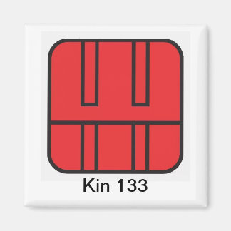 Tzolkin Caminhante do Ceu Vermelho Kin 133 Magnet