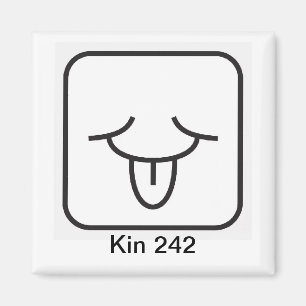 Tzolkin Vento Branco Kin 242 Magnet