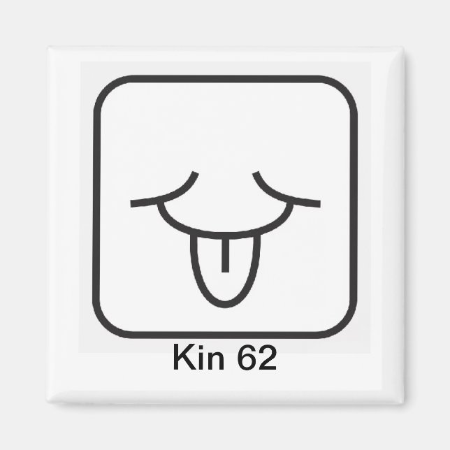 Tzolkin Vento Branco Kin 62 Magnet (Front)