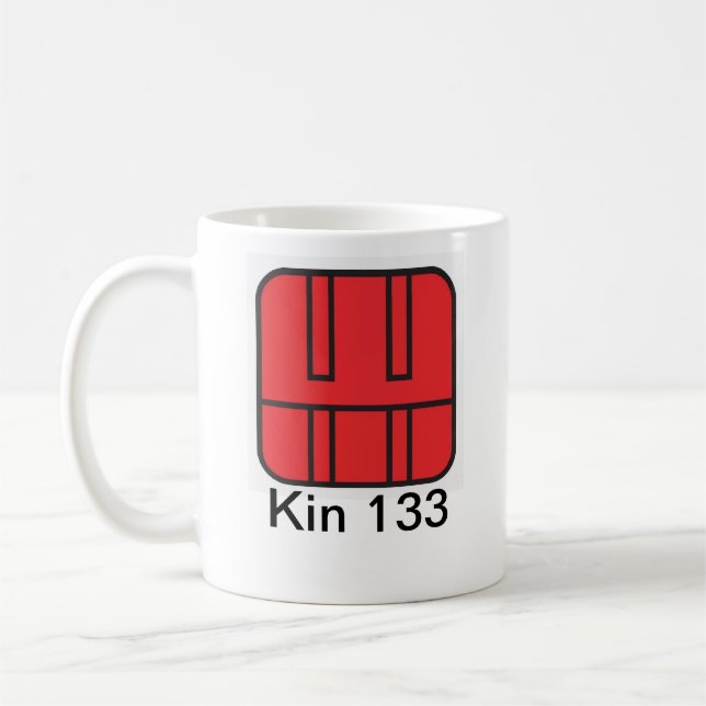 Tzolkin Walking the Red Sky Kin 133 Coffee Mug (Left)