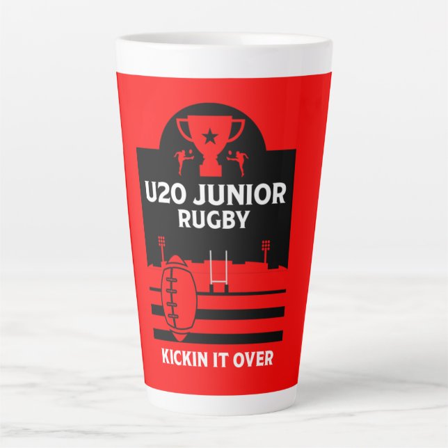 U20 Junior Rugby Players  Latte Mug (Front)