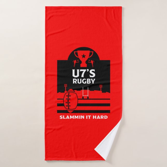 U7s Junior Rugby Players   Bath Towel (Bath Towel)