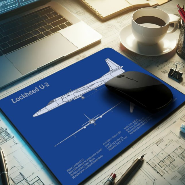 U-2 Dragon Lady - Aeroplane Blueprint Plans ABD Mouse Mat (Creator Uploaded)