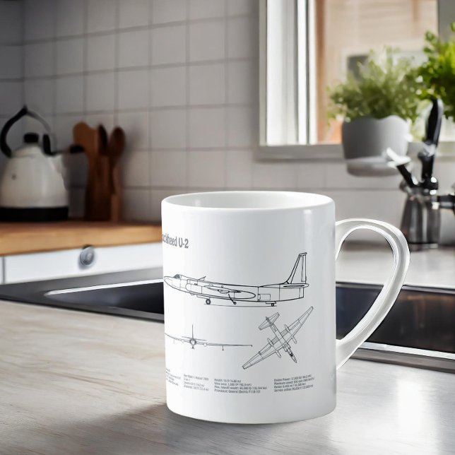 U-2 Dragon Lady - Aeroplane Blueprint Plans BD Coffee Mug (Creator Uploaded)