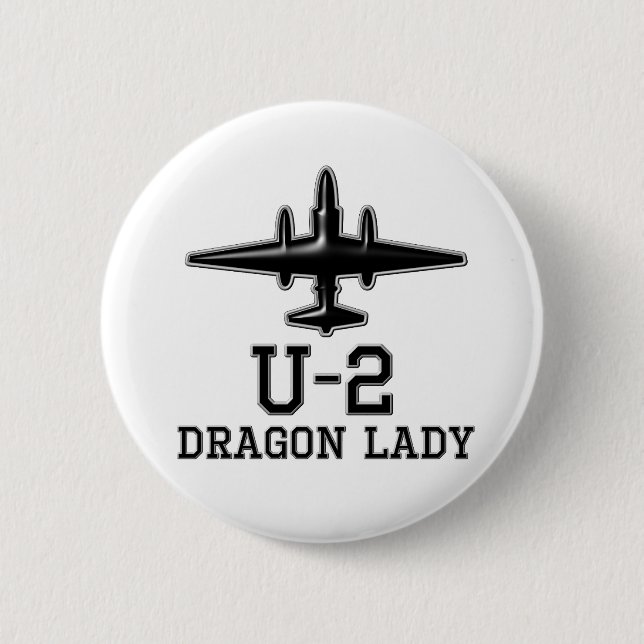 U-2 Spy Plane 6 Cm Round Badge (Front)