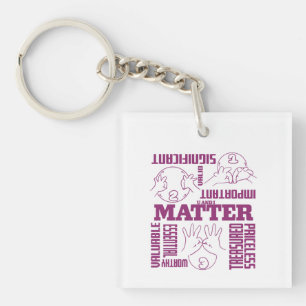 U and I Matter - ASL Empowerment Design Key Ring