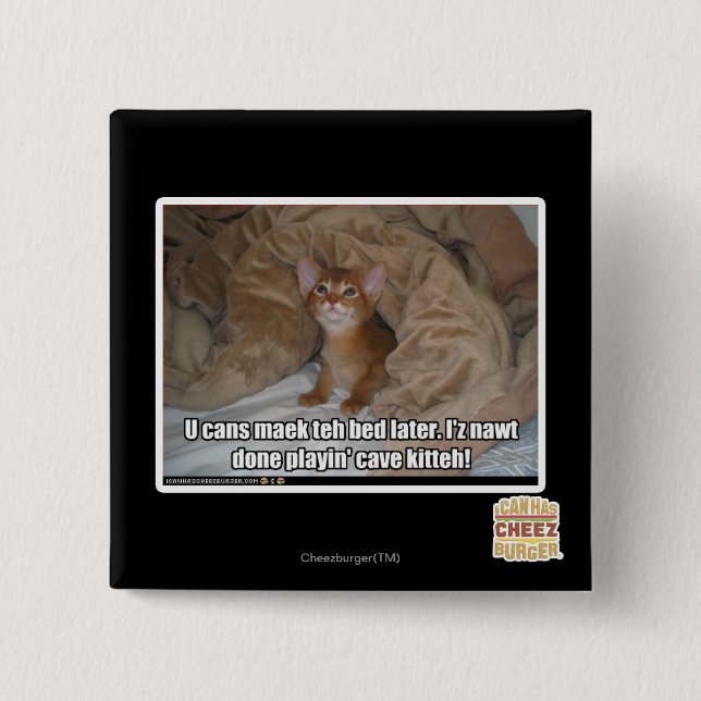 U can maek the bed later. 15 cm square badge (Front)