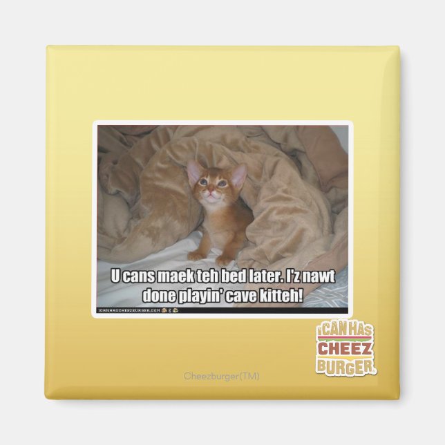 U can maek the bed later. magnet (Front)