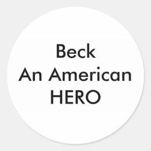 !!! U Create Beck An American HERO Classic Round Sticker