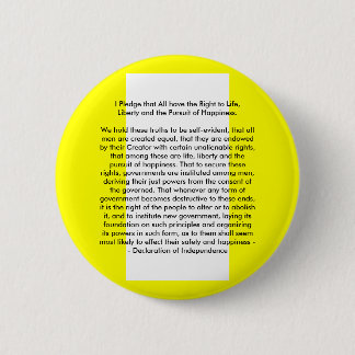 !!! U Create Declaration of Independence 6 Cm Round Badge