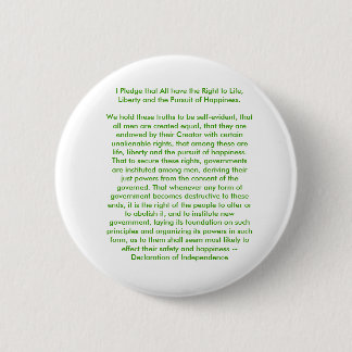 !!! U Create Declaration of Independence 6 Cm Round Badge