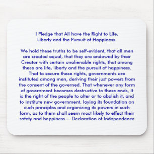 !!! U Create Declaration of Independence Mouse Mat