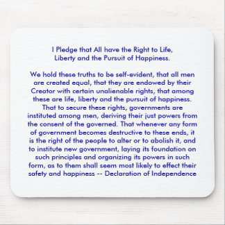 !!! U Create Declaration of Independence Mouse Mat