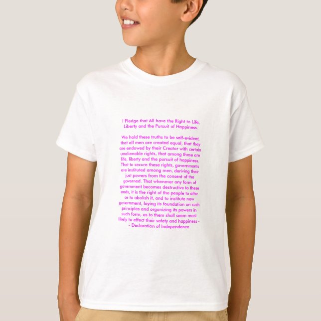 !!! U Create Declaration of Independence T-Shirt (Front)