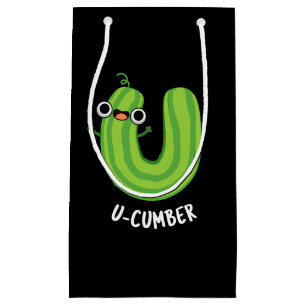 U-cumber Funny Cucumber Pun Dark BG Small Gift Bag
