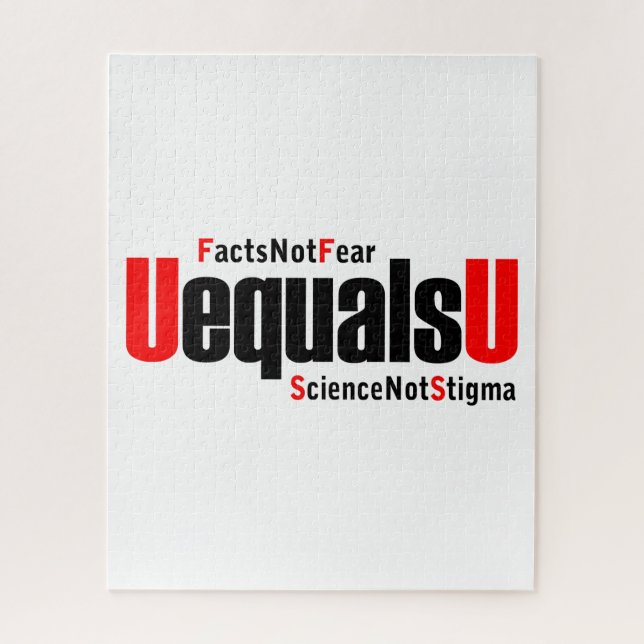 U equals U - HIV Undetectable - Science not Stigma Jigsaw Puzzle (Vertical)