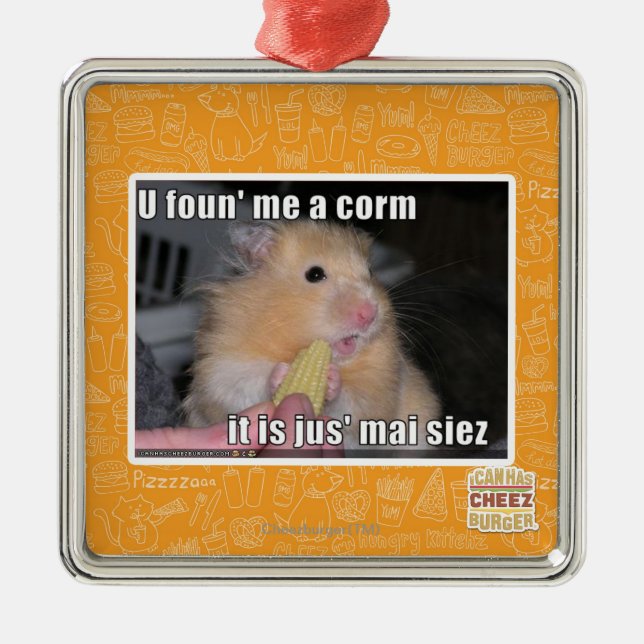 U found me a corn metal tree decoration (Front)