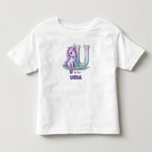 U is for Unicorn – Personalised Toddler T-shirt
