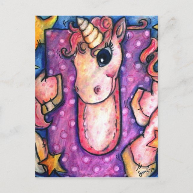 U is for Unicorn Postcard (Front)