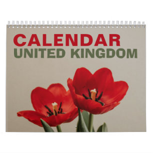 U.K. Nature Wall Calendar with Holidays 2025