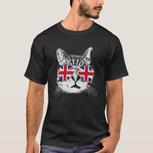 U.K. Union Jack Flag United Kingdom England Cat Br T-Shirt