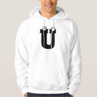 U, letter with eyeballs