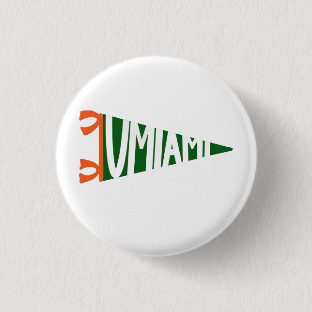 U Miami Gameday Button (Front)