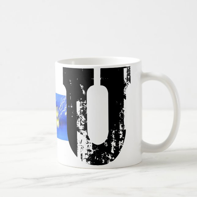 U Monogram Typographic Mug (Right)
