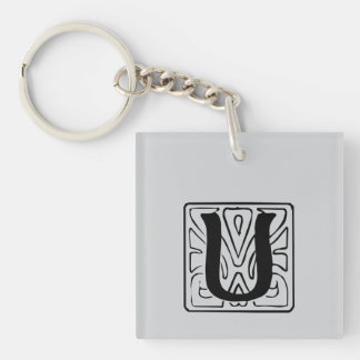 U Monogramm schwarz Key Ring