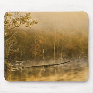 U.P., Michigan Fog Rising on Pond Mouse Mat