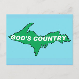 U.P. YOOPER NORTHERN MICHIGAN POSTCARD
