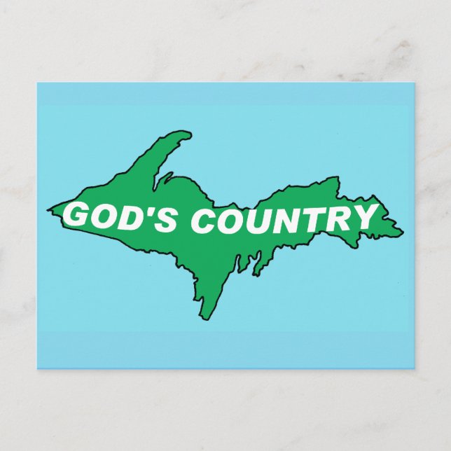 U.P. | YOOPER | NORTHERN MICHIGAN POSTCARD (Front)