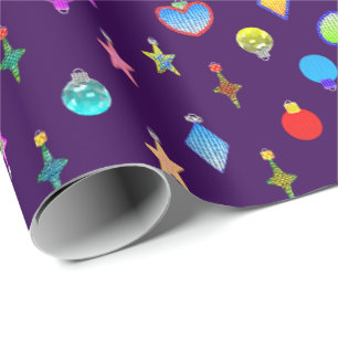 U Pick Colour/ Crystal Christmas Tree Ornaments Wrapping Paper