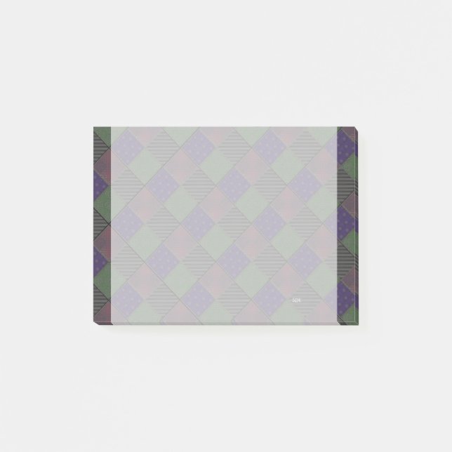 U Pick Colour/ Garden Lattice Shimmery Velvet Post-it Notes (Front)