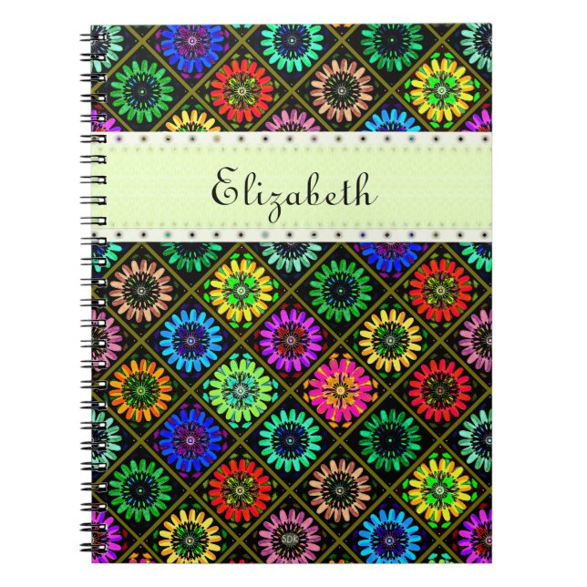 U Pick Colour/ Radiant Scrapbook Flowers on Notebook (Front)