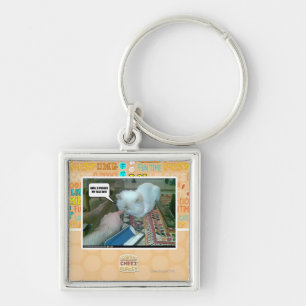 U pushed my face in! key ring