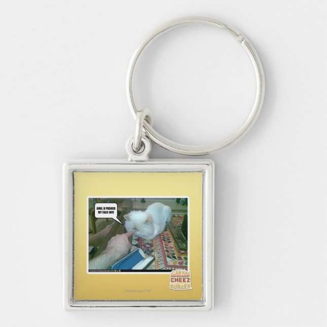 U pushed my face in! key ring (Front)