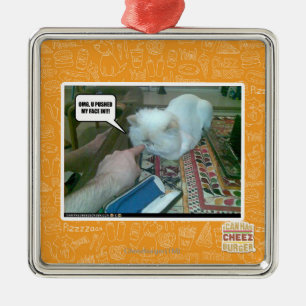 U pushed my face in! metal tree decoration