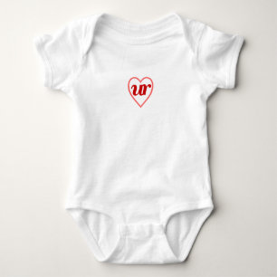 u r in my heart baby bodysuit