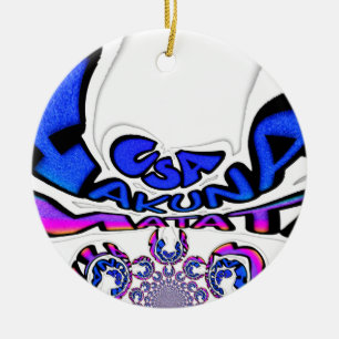 U.S.A beautiful amazing text quote design Ceramic Tree Decoration