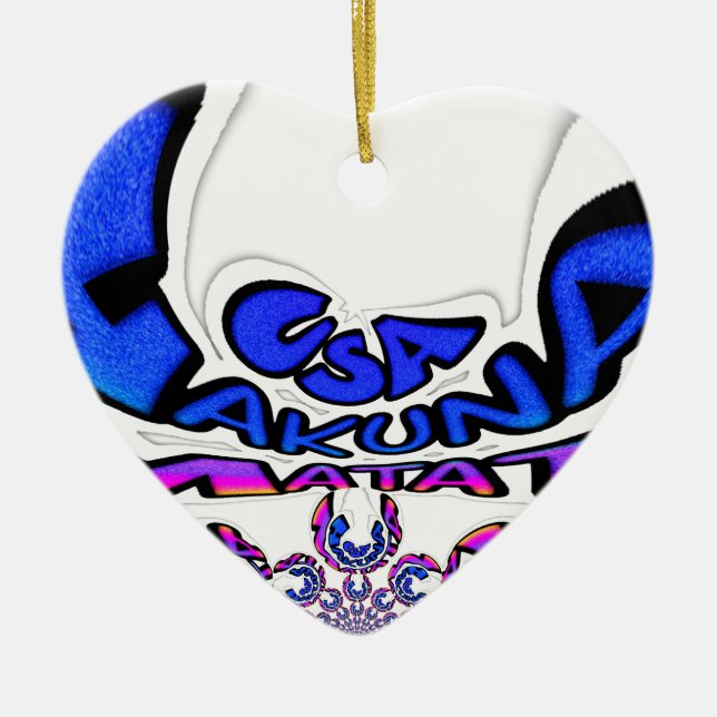 U.S.A beautiful amazing text quote design Ceramic Tree Decoration (Front)