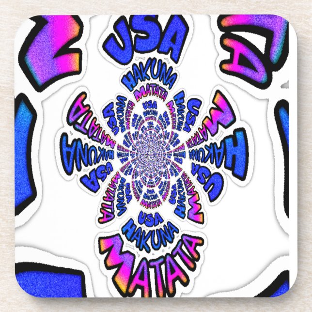 U.S.A beautiful amazing text quote design Coaster (Front)