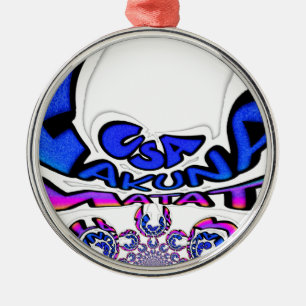 U.S.A beautiful amazing text quote design Metal Tree Decoration